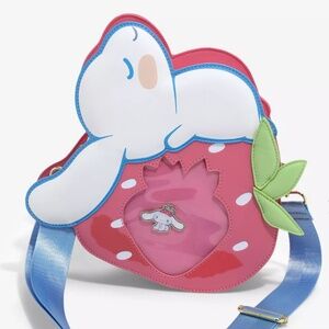 Sanrio Cinnamoroll Strawberry Pin Collector Crossbody Bag